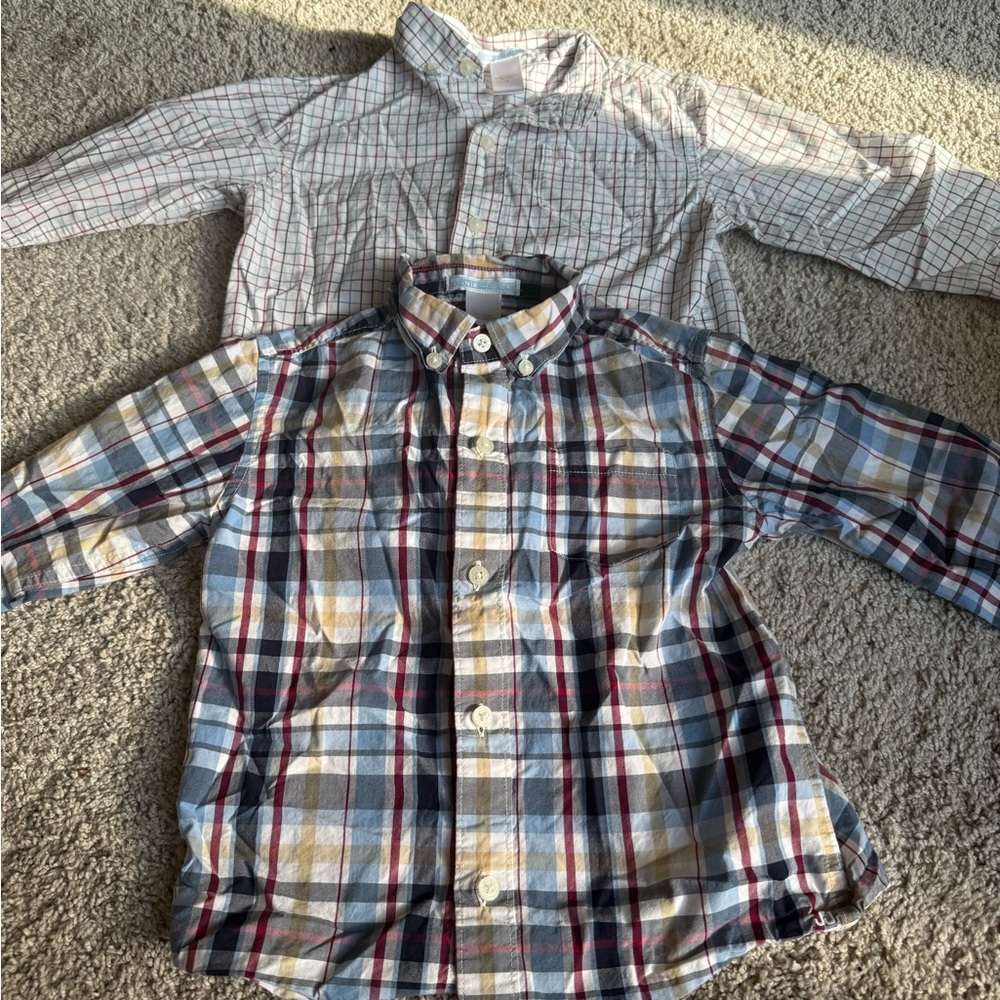 Jaine and Jack Plaid Kids Button-Up Shirts
